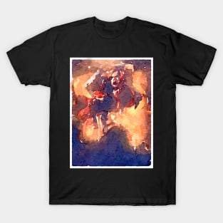 Fire Girl Watercolour T-Shirt